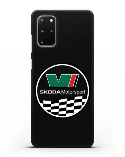 Чехол с логотипом Skoda Motorsport силиконовый для Samsung Galaxy S20 Plus [SM-G985F]