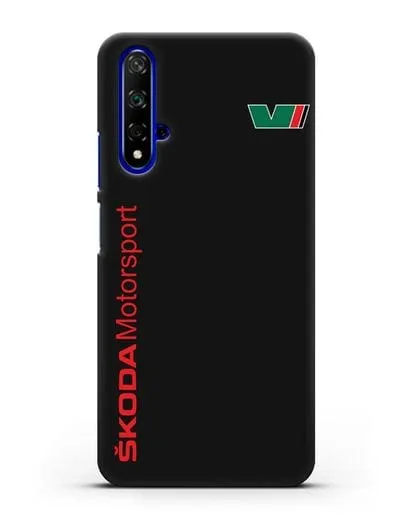 Чехол с надписью Skoda Motorsport силиконовый для Honor 20