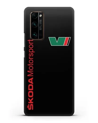 Чехол с надписью Skoda Motorsport силиконовый для Honor 30 Pro Plus
