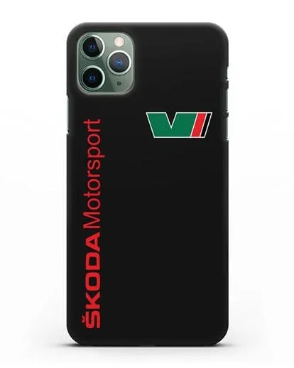 Чехол с надписью Skoda Motorsport силиконовый для iPhone 11 Pro