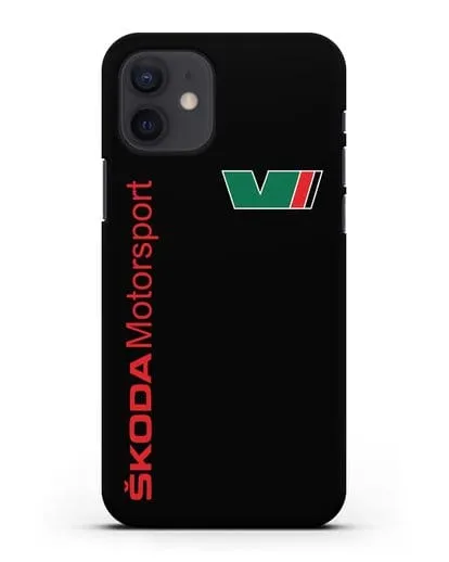 Чехол с надписью Skoda Motorsport силиконовый для iPhone 12