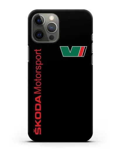 Чехол с надписью Skoda Motorsport силиконовый для iPhone 12 Pro Max