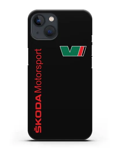 Чехол с надписью Skoda Motorsport силиконовый для iPhone 13