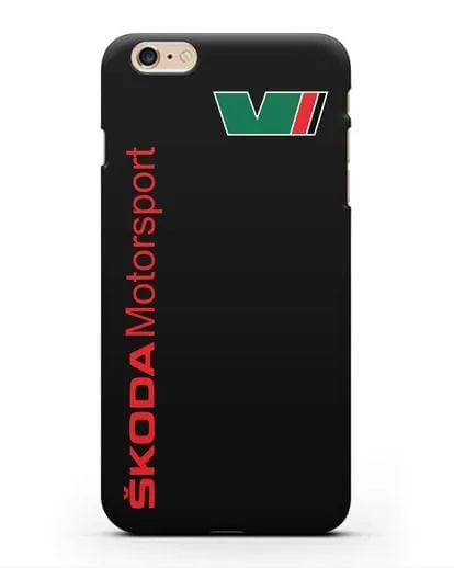 Чехол с надписью Skoda Motorsport силиконовый для iPhone 6s Plus