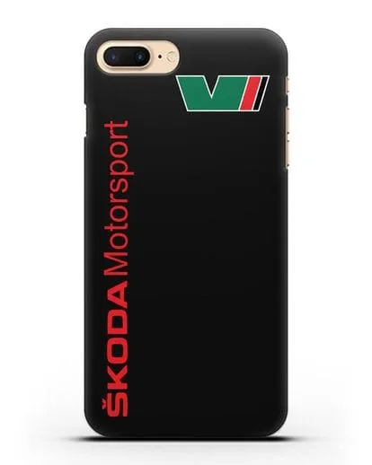 Чехол с надписью Skoda Motorsport силиконовый для iPhone 7 Plus