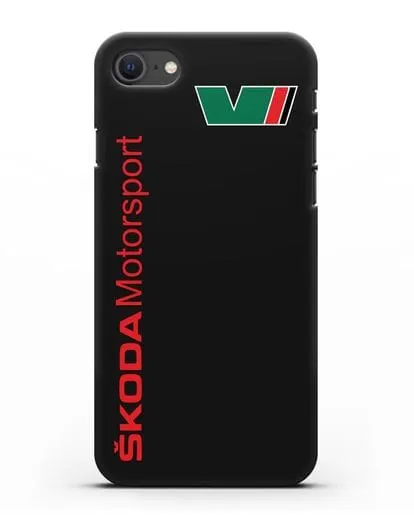 Чехол с надписью Skoda Motorsport силиконовый для iPhone SE 2020