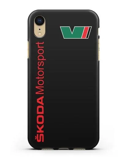 Чехол с надписью Skoda Motorsport силиконовый для iPhone XR