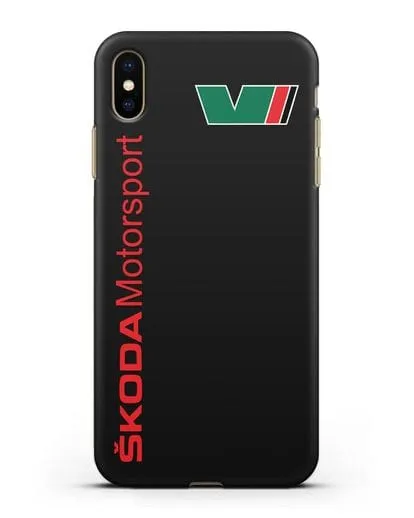 Чехол с надписью Skoda Motorsport силиконовый для iPhone XS Max