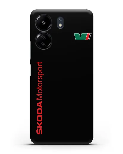 Чехол с надписью Skoda Motorsport силиконовый для Xiaomi Poco C65