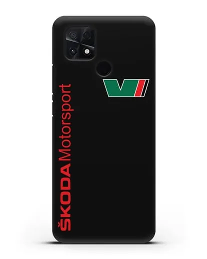 Чехол с надписью Skoda Motorsport силиконовый для Xiaomi Poco C40