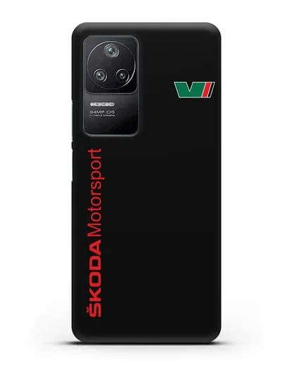 Чехол с надписью Skoda Motorsport силиконовый для Xiaomi Poco F4