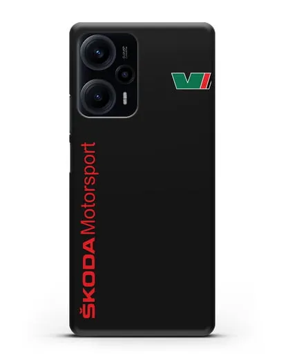 Чехол с надписью Skoda Motorsport силиконовый для Xiaomi Poco F5