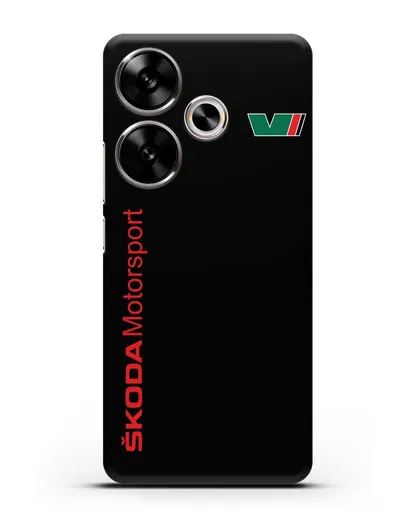 Чехол с надписью Skoda Motorsport силиконовый для Xiaomi Poco F6