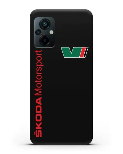 Чехол с надписью Skoda Motorsport силиконовый для Xiaomi Poco M5