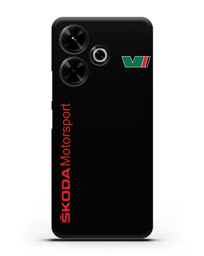 Чехол с надписью Skoda Motorsport силиконовый для Xiaomi Poco M6