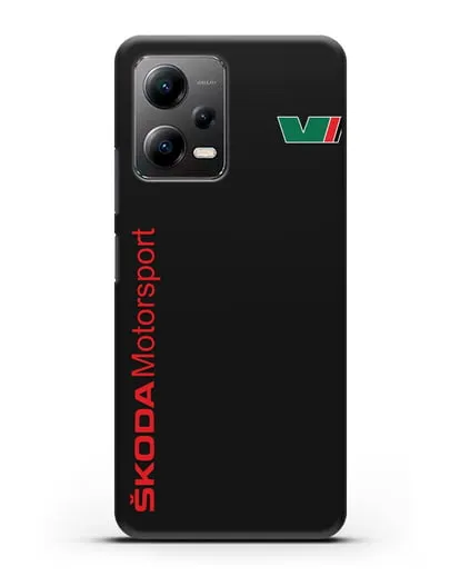 Чехол с надписью Skoda Motorsport силиконовый для Xiaomi Poco X5