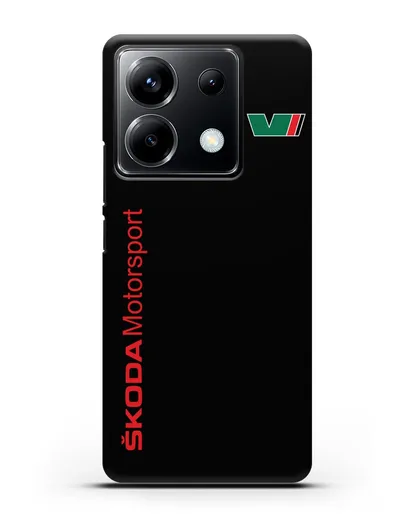 Чехол с надписью Skoda Motorsport силиконовый для Xiaomi Poco X6