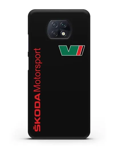 Чехол с надписью Skoda Motorsport силиконовый для Xiaomi Redmi Note 9T