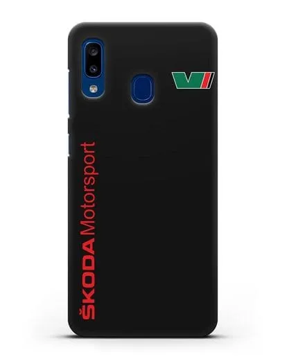 Чехол с надписью Skoda Motorsport силиконовый для Samsung Galaxy A20 [SM-A205FN]