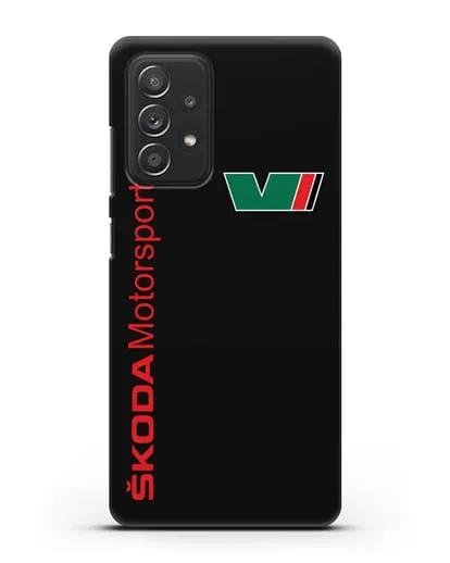 Чехол с надписью Skoda Motorsport силиконовый для Samsung Galaxy A53