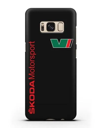 Чехол с надписью Skoda Motorsport силиконовый для Samsung Galaxy S8 Plus [SM-G955F]