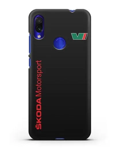 Чехол с надписью Skoda Motorsport силиконовый для Xiaomi Redmi Note 7