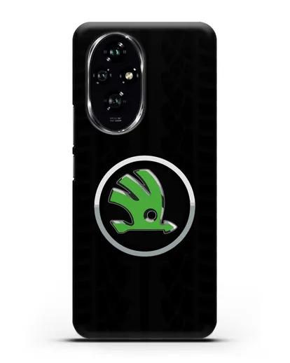 Чехол с эмблемой Skoda с протектором шин силиконовый для Honor 200