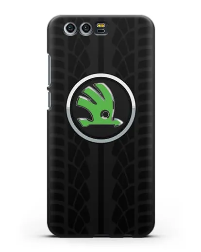 Чехол с эмблемой Skoda с протектором шин силиконовый для Honor 9