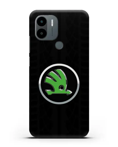 Чехол с эмблемой Skoda с протектором шин силиконовый для Xiaomi Poco C51