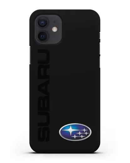 Чехол с надписью Subaru и логотипом силиконовый для iPhone 12