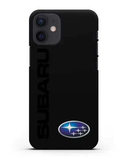 Чехол с надписью Subaru и логотипом силиконовый для iPhone 12 mini