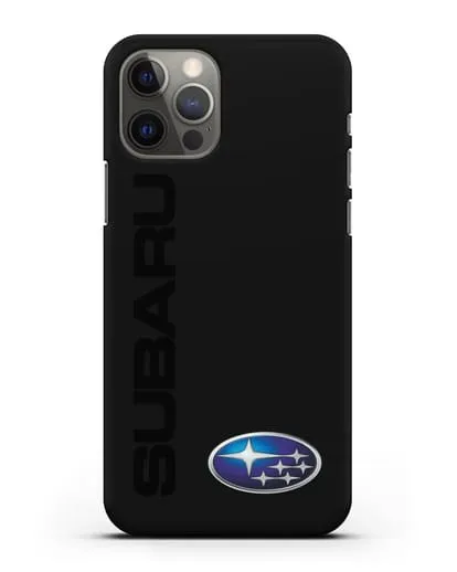 Чехол с надписью Subaru и логотипом силиконовый для iPhone 12 Pro