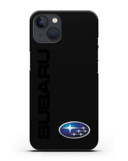 Чехол с надписью Subaru и логотипом силиконовый для iPhone 13