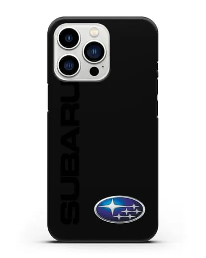 Чехол с надписью Subaru и логотипом силиконовый для iPhone 13 Pro