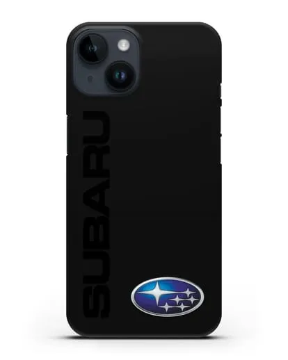 Чехол с надписью Subaru и логотипом силиконовый для iPhone 14