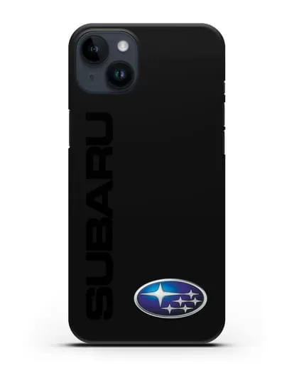 Чехол с надписью Subaru и логотипом силиконовый для iPhone 14 Plus