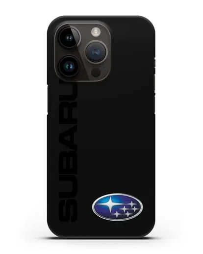 Чехол с надписью Subaru и логотипом силиконовый для iPhone 14 Pro