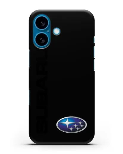 Чехол с надписью Subaru и логотипом силиконовый для iPhone 16