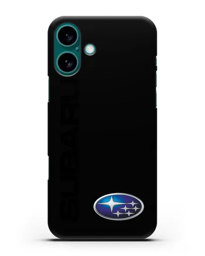 Чехол с надписью Subaru и логотипом силиконовый для iPhone 16 Plus