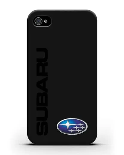 Чехол с надписью Subaru и логотипом силиконовый для iPhone 4/4s