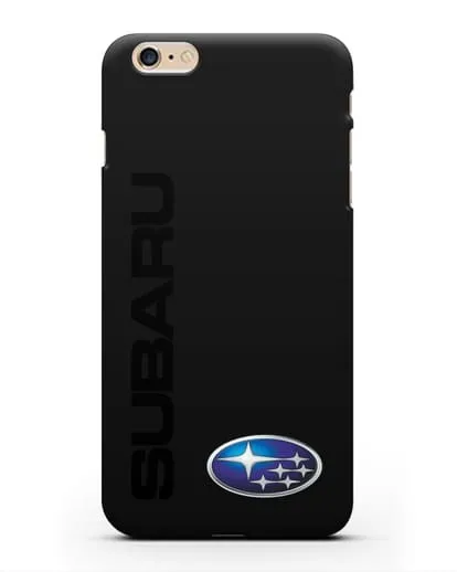 Чехол с надписью Subaru и логотипом силиконовый для iPhone 6 Plus