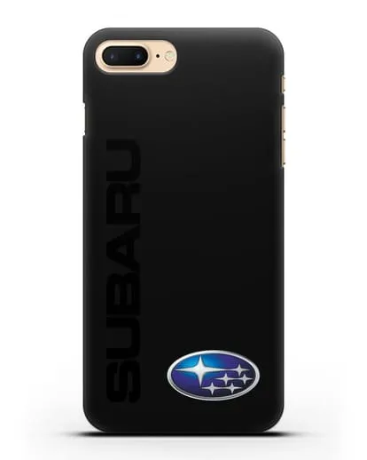 Чехол с надписью Subaru и логотипом силиконовый для iPhone 7 Plus