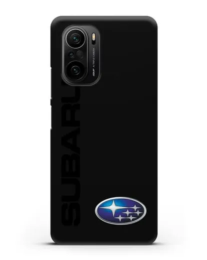 Чехол с надписью Subaru и логотипом силиконовый для Xiaomi Poco F3 Pro