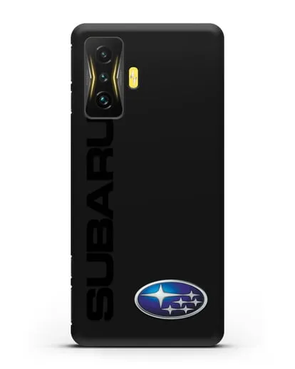 Чехол с надписью Subaru и логотипом силиконовый для Xiaomi Poco F4 GT