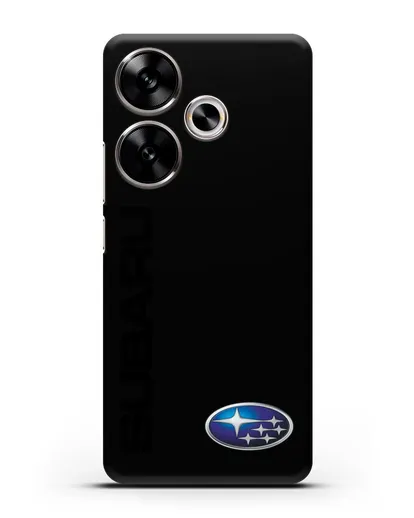 Чехол с надписью Subaru и логотипом силиконовый для Xiaomi Poco F6