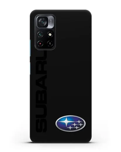 Чехол с надписью Subaru и логотипом силиконовый для Xiaomi Poco M4 Pro 5G