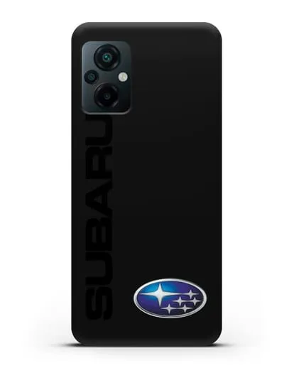 Чехол с надписью Subaru и логотипом силиконовый для Xiaomi Poco M5