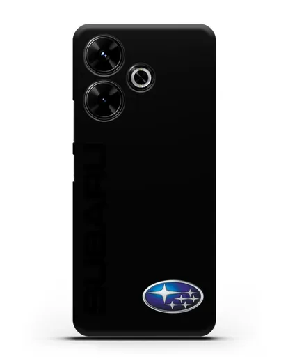 Чехол с надписью Subaru и логотипом силиконовый для Xiaomi Poco M6