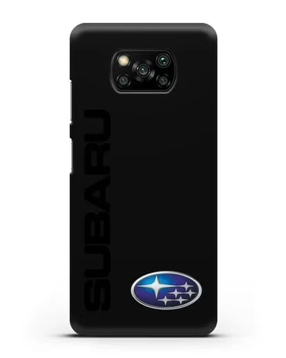 Чехол с надписью Subaru и логотипом силиконовый для Xiaomi Poco X3 Pro