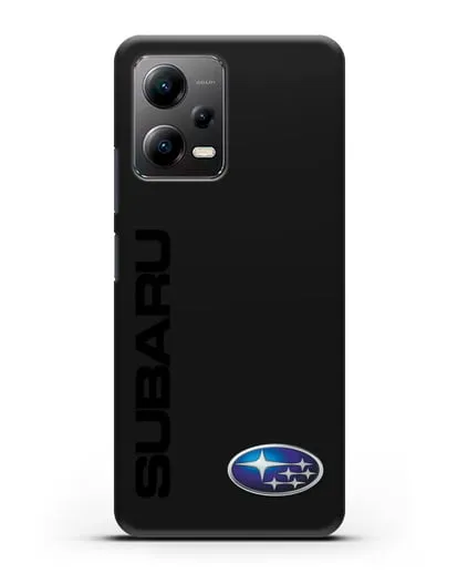 Чехол с надписью Subaru и логотипом силиконовый для Xiaomi Poco X5
